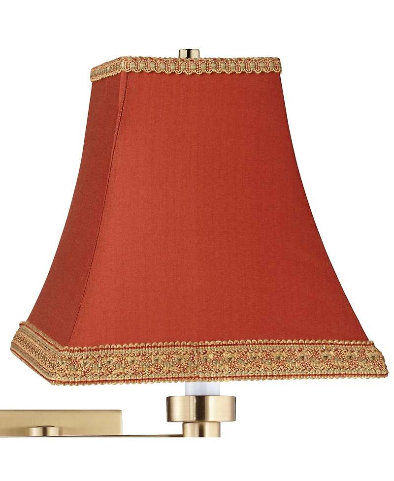 Barnes and Ivy Alta Swing Arm Plug-In Wall Lamp with Square Shade for Bedroom and Living Room
