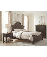 Mandeville 3pc Bedroom Set (Louvered King Bed + Drawer Chest 1-Drawer Nightstand)