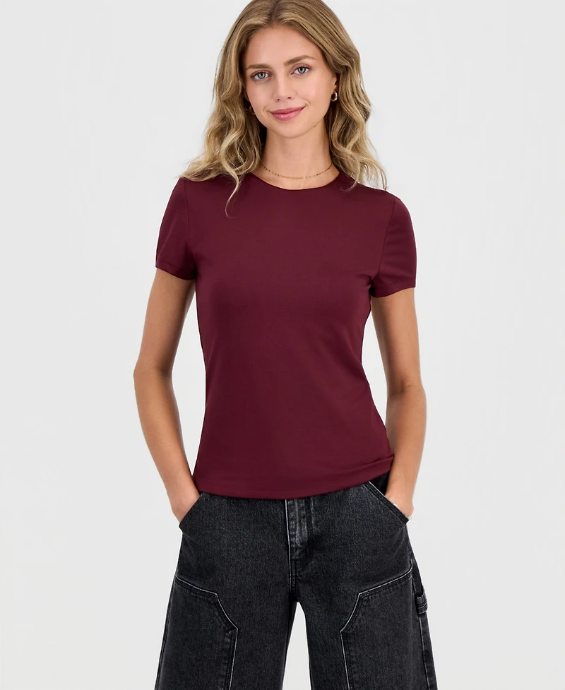 Hippie Rose Juniors' Crewneck Short-Sleeve T-Shirt