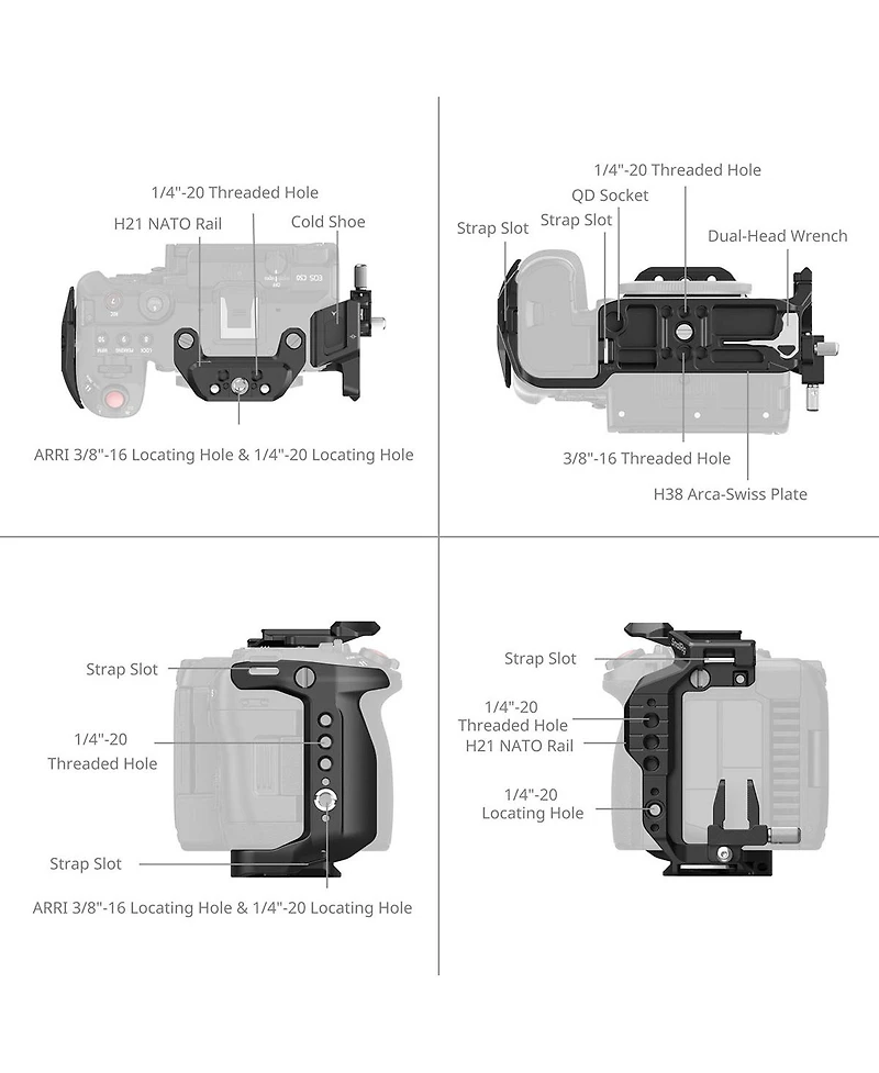 SmallRig Cage Kit for Canon Eos C50 Camera