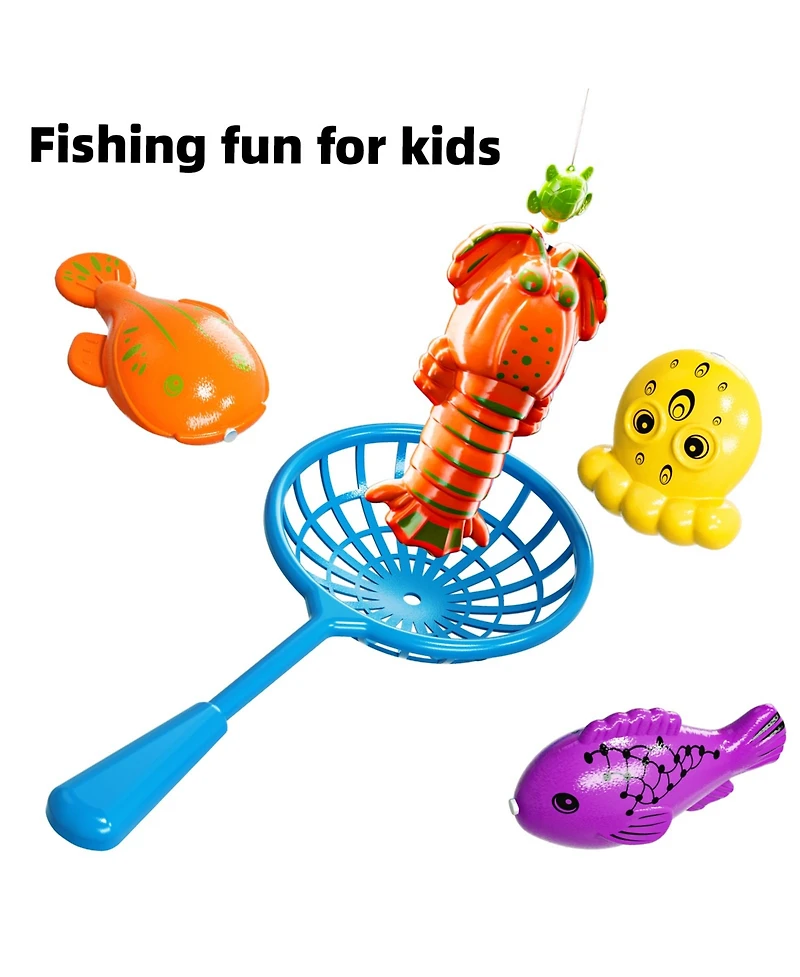 Gnuadz Fishing Game Toy Magnetic Pole Pool Water Play Kids Gift