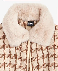 I.n.c. International Concepts Women's Houndstooth Chenille Topper, Macy's Exclusive