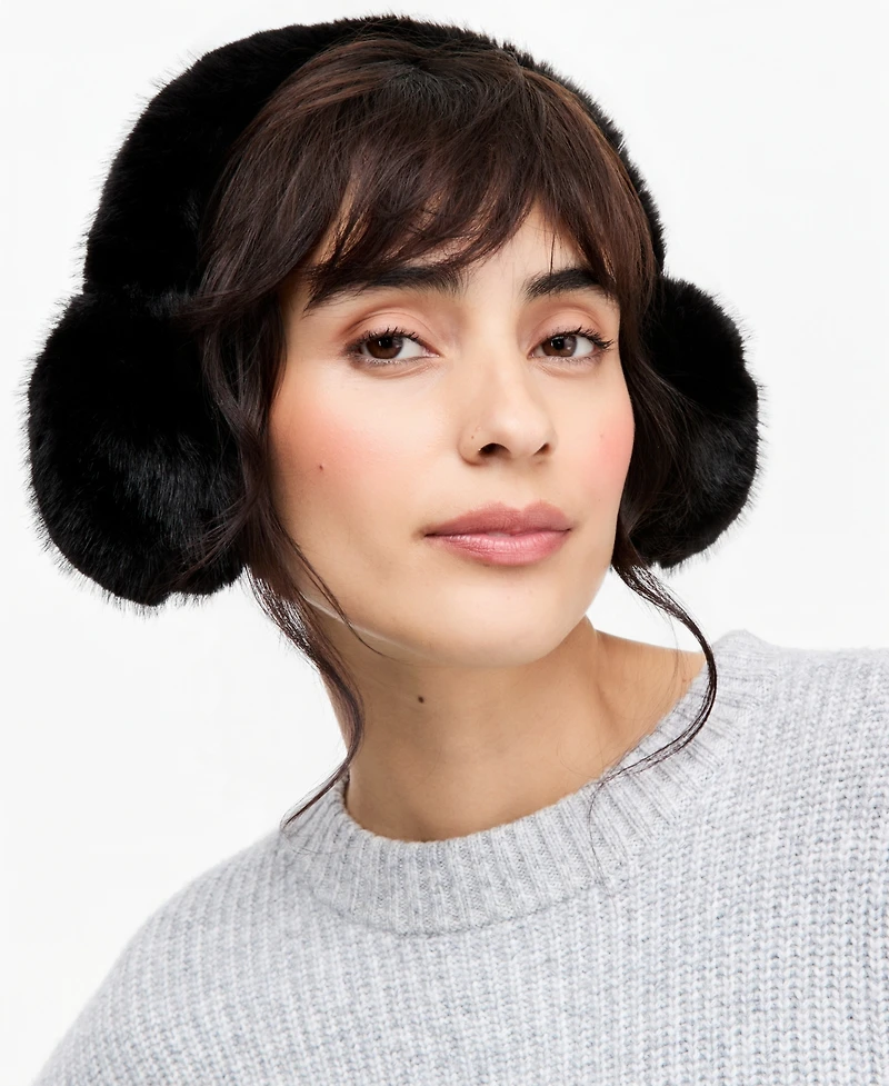 I.n.c. International Concepts Women's Classic Full Faux-Fur Tipped Earmuffs, Macy's Exclusive