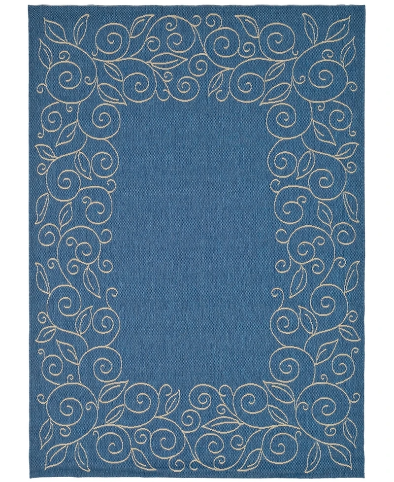 Safavieh Courtyard CY5139 Blue and Beige 8' x 11' Outdoor Area Rug
