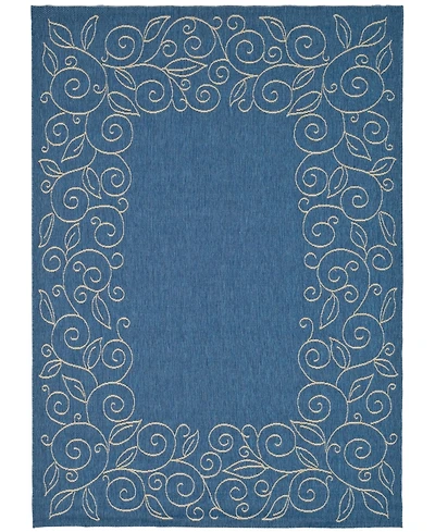 Safavieh Courtyard CY5139 Blue and Beige 8' x 11' Outdoor Area Rug