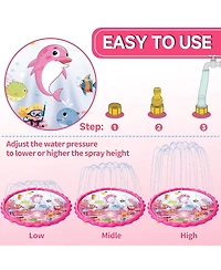 Aofar 69" Non-slip Splash Pad Sprinkler Pool Water Play Mat