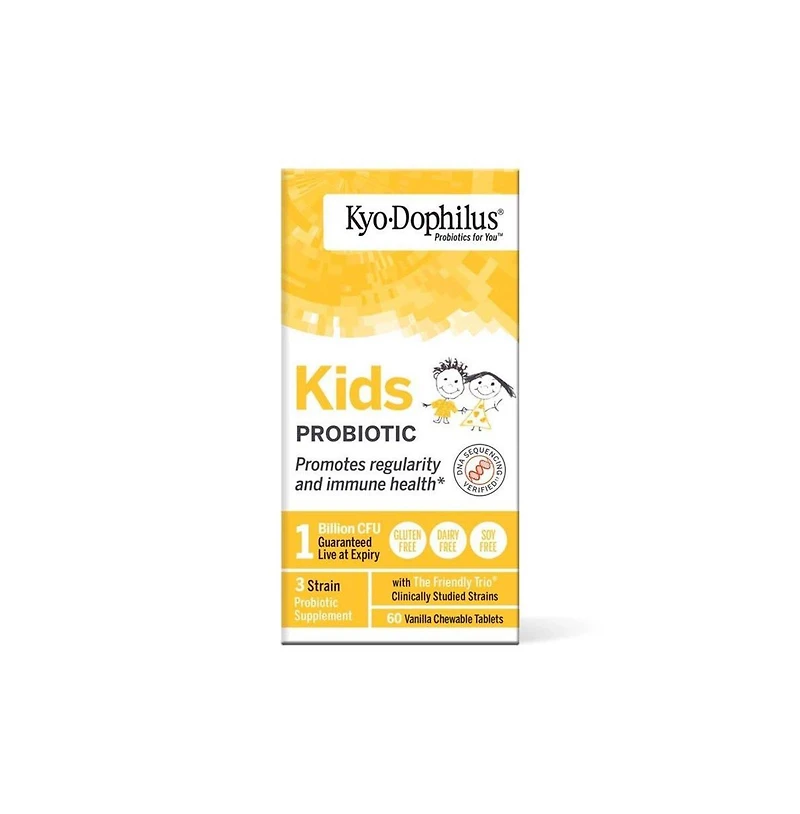 Kyo-Dophilus Kids Probiotic, Promotes regularity and immune health, 60 Tablets