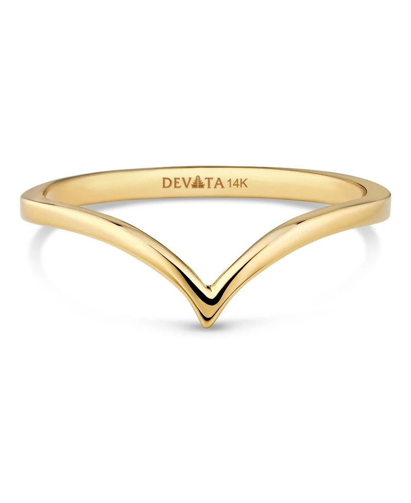 Devata Chevron Ring 14K Gold