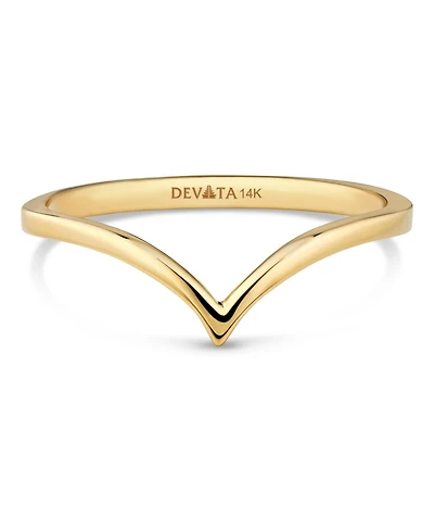 Devata Chevron Ring 14K Gold