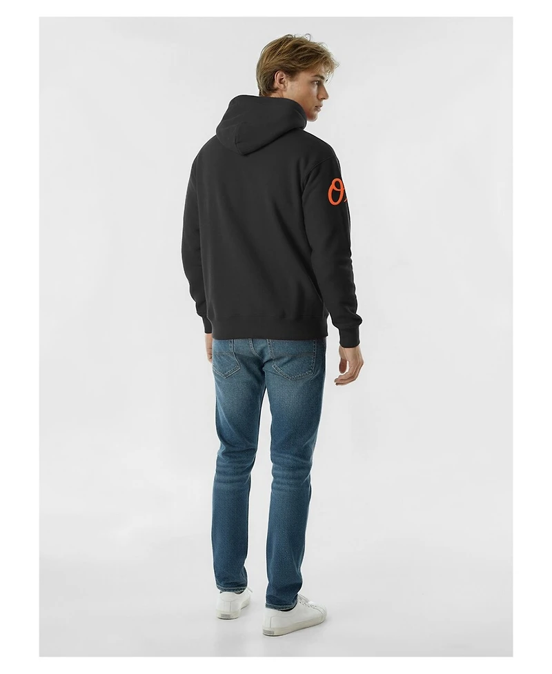Champion Men's Black Baltimore Orioles Reverse Weave Chenille Hoodie