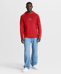 Fanatics Men's Red New Jersey Devils Penalty Shot Long Sleeve Hoodie T-Shirt