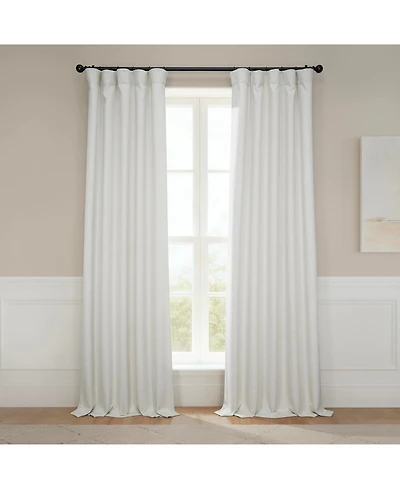 Half Price Drapes Textured Faux Linen Room Darkening Curtain