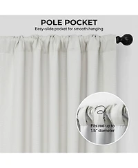 Half Price Drapes Textured Faux Linen Room Darkening Curtain