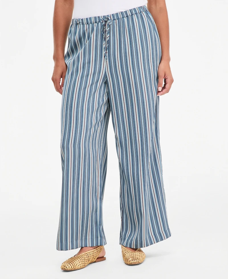 On 34th Women's Jennifer Striped High-Rise Wide-Leg Pants, Macy's Exclusive