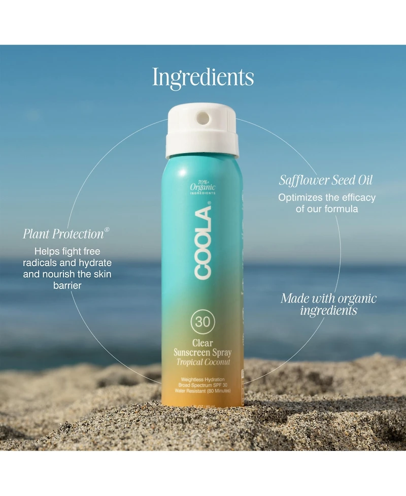 Coola Clear Sunscreen Spray Spf