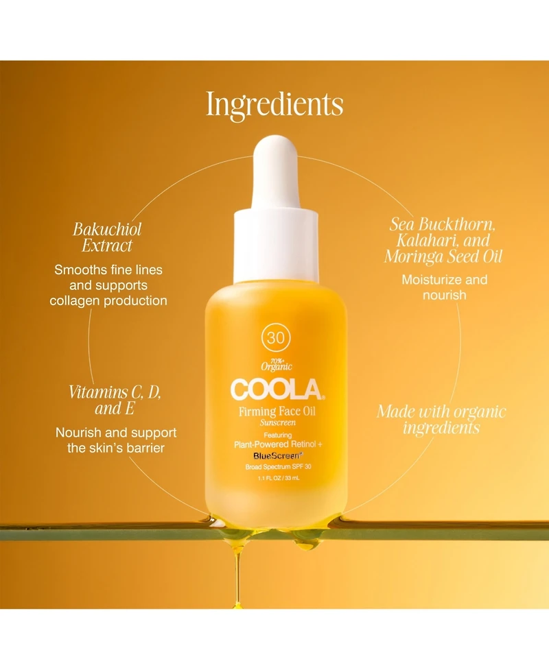 Coola Firming Face Oil Spf 30, 1.1 oz.