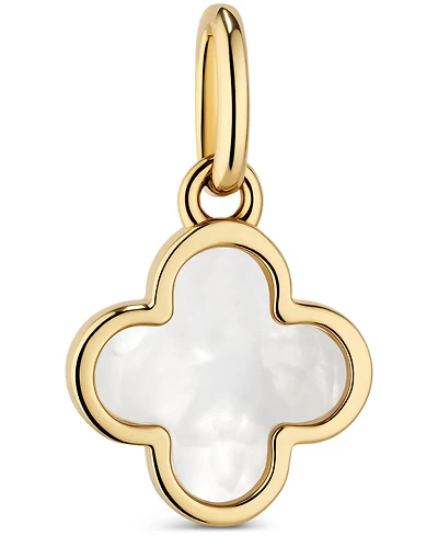 Devata Mother of Pearl Clover Pendant in 14K Gold