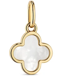 Devata Mother of Pearl Clover Pendant in 14K Gold