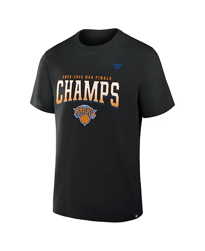 Fanatics Men's Black New York Knicks 2026 Nba Champions Roster Trophy T-Shirt