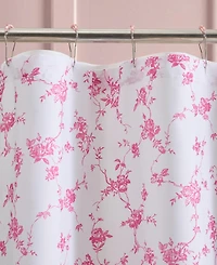 Betsey Johnson Floral Toile Printed Shower Curtain, 72" x 72"