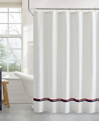 Tommy Hilfiger Th Logo Stripe Printed Shower Curtain, 72" x 72"