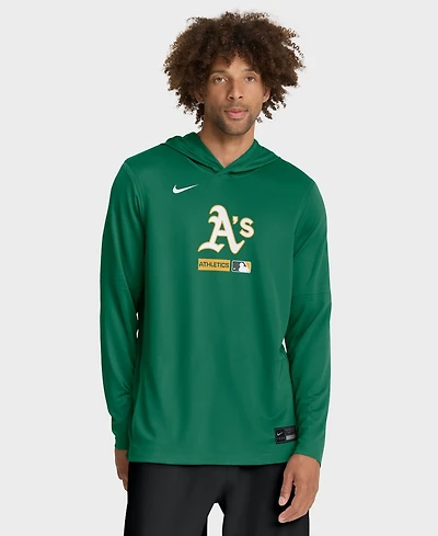 Nike Men's Kelly Green Athletics Authentic Collection Dri-fit Long Sleeve Hoodie