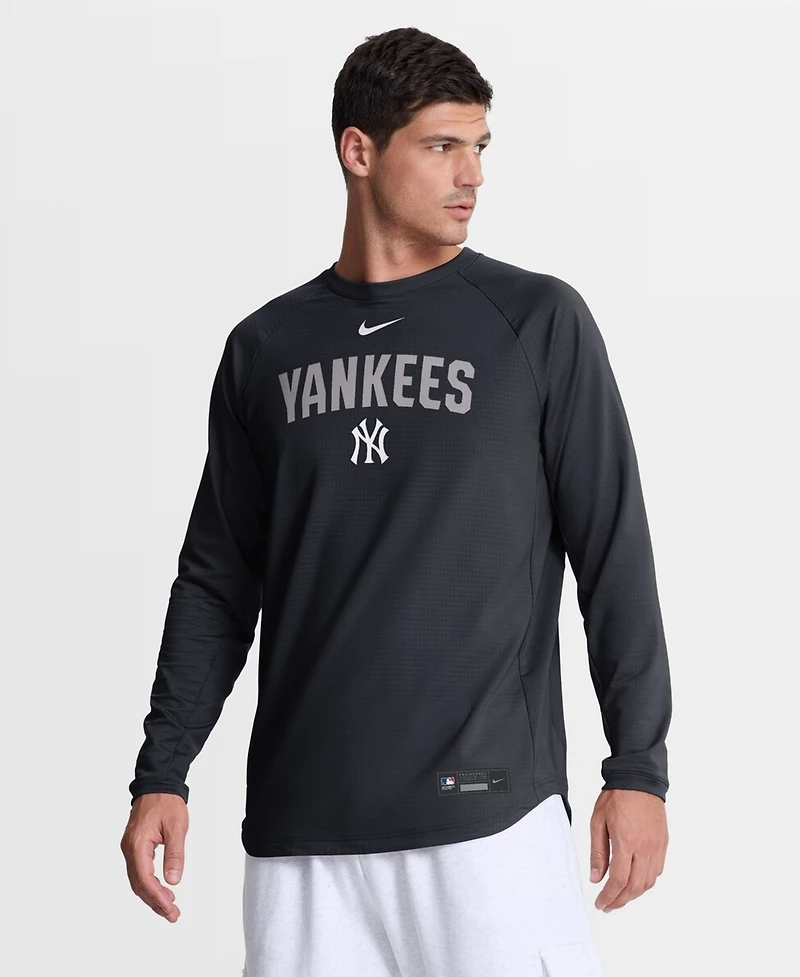Nike Men's Navy New York Yankees Authentic Collection Raglan Dri-fit Sweatshirt