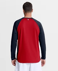 Nike Men's Red Atlanta Braves Authentic Collection Raglan Dri-fit Sweatshirt