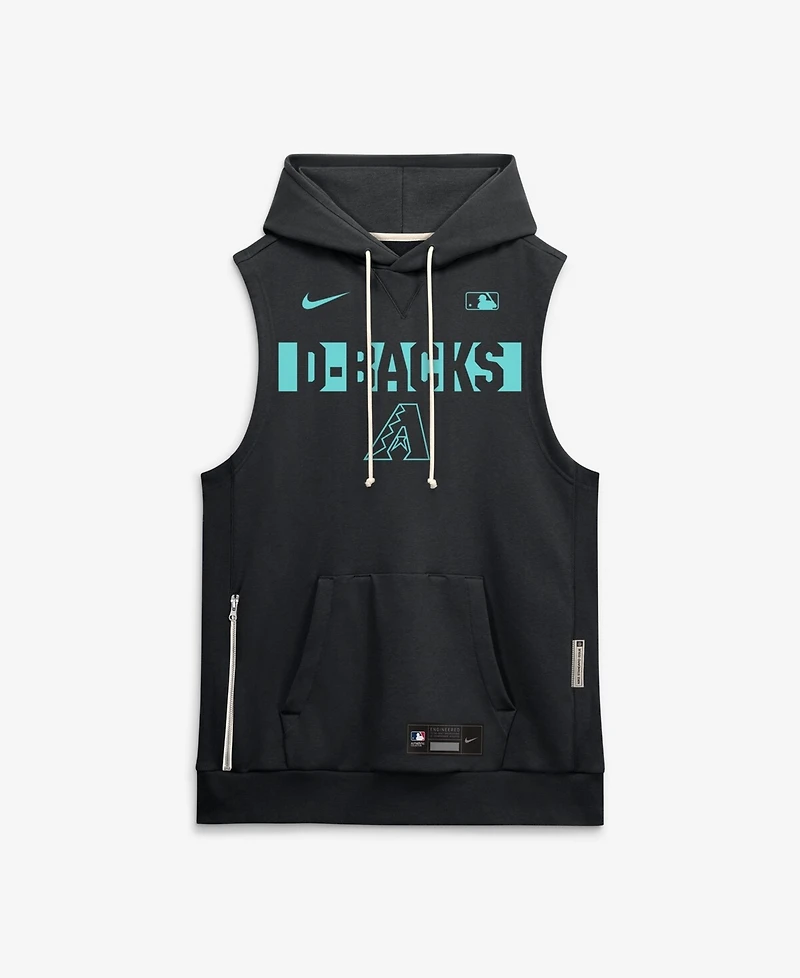 Nike Men's Black Arizona Diamondbacks Authentic Collection Standard Issue Dri-fit Sleeveless Hoodie