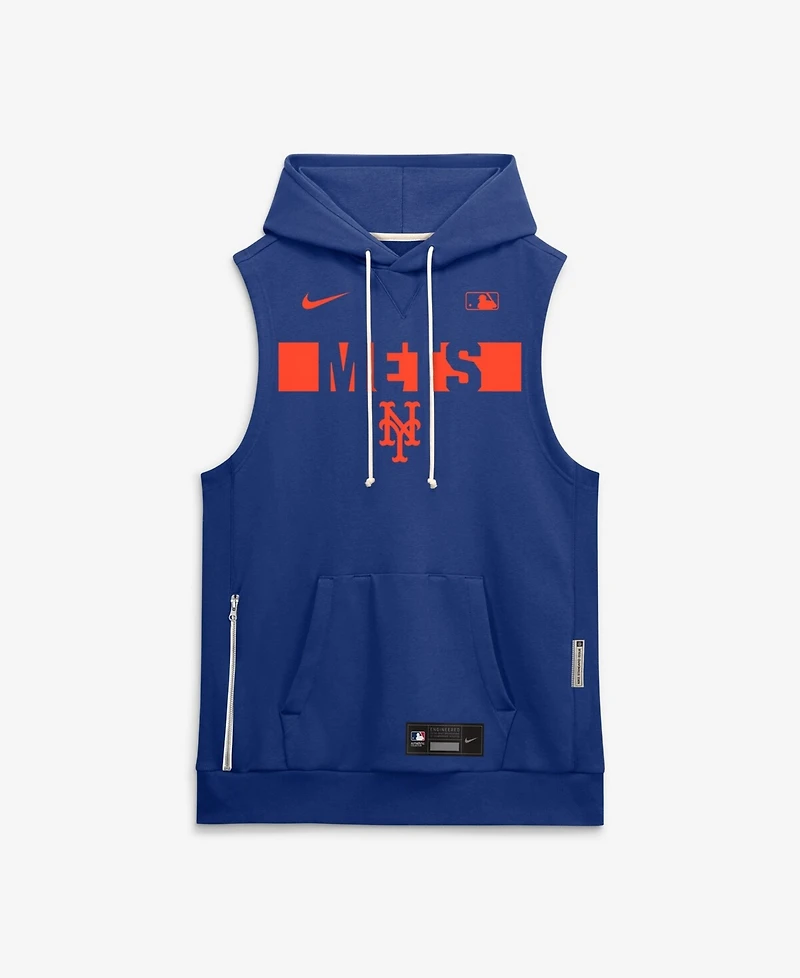 Nike Men's Royal New York Mets Authentic Collection Standard Issue Dri-fit Sleeveless Hoodie