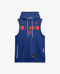 Nike Men's Royal New York Mets Authentic Collection Standard Issue Dri-fit Sleeveless Hoodie