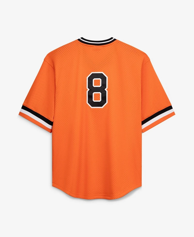 Mitchell & Ness Men's Profile Cal Ripken Jr. Orange Baltimore Orioles Big Tall Cooperstown Collection Mesh Batting Practice Jersey