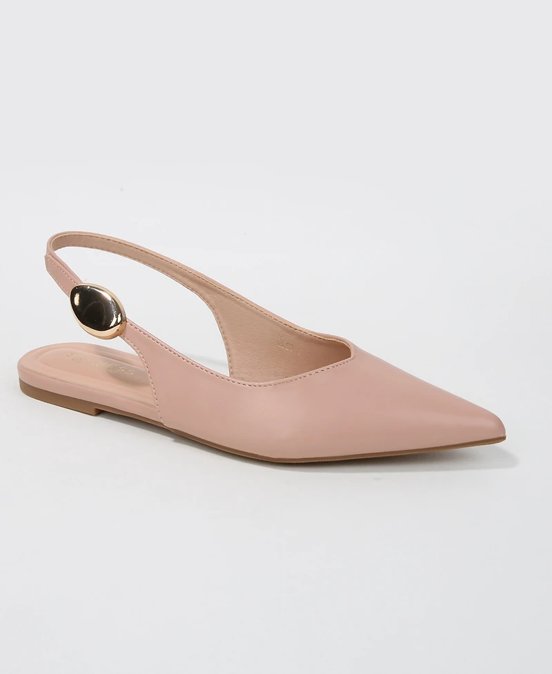 Berness Women's Reed Slingback Flats with Gold-Tone Accent