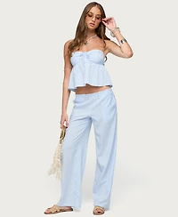 Edikted Women's Cersei Striped Low Rise Pants