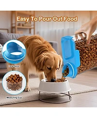 Aronkl Airtight Pet Food Storage Container with Handle and Measuring Cup for Dogs Cats Birds