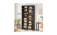 Slickblue Freestanding 9-Tier Bookshelf Organizer for Home or Office Display