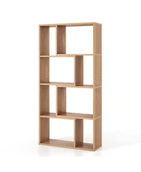 Gouun 48-Inch 4-Tier Geometric Bookshelf with 8 Open Cubes