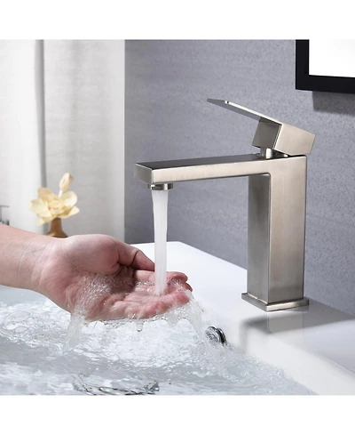 Phying Waterfall Spout Bathroom Faucet,Single Handle Bathroom Vanity Sink Faucet