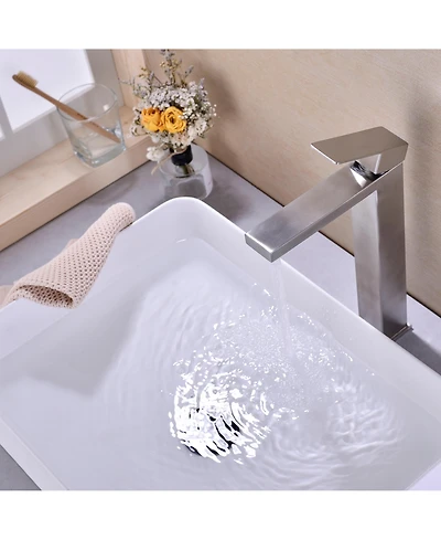 Phying Single Handle Sink Brushed Nickel Vanity Bathroom Faucet, Basin Mixer Tap