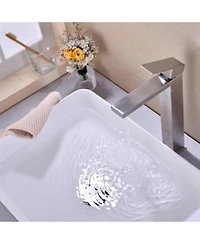 Phying Single Handle Sink Brushed Nickel Vanity Bathroom Faucet Basin Mixer Tap