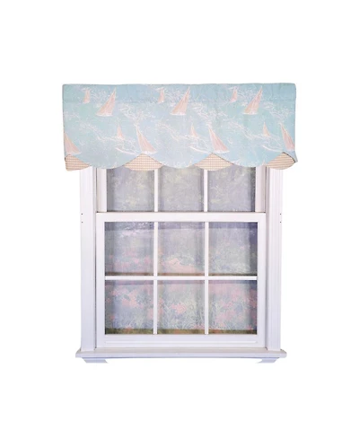 Rlf Home 100percentage Cotton Potolan Petticoat With Ivory Lining Rod Pocket Window Valance
