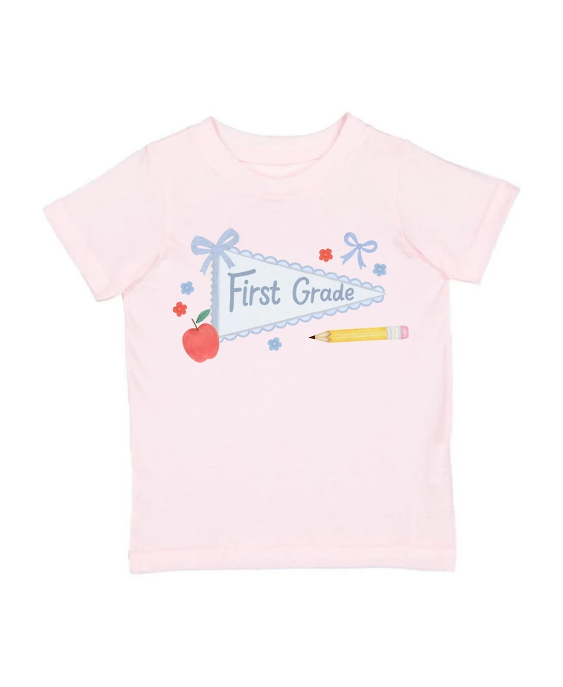 Sweet Wink Little Girls First Grade Pennant Short Sleeve T-Shirt