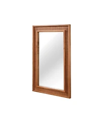 Laoties 20" x 30" Rattan Wall Mirror, Farmhouse Bathroom Vanity Mirror for Entryway and Living Room