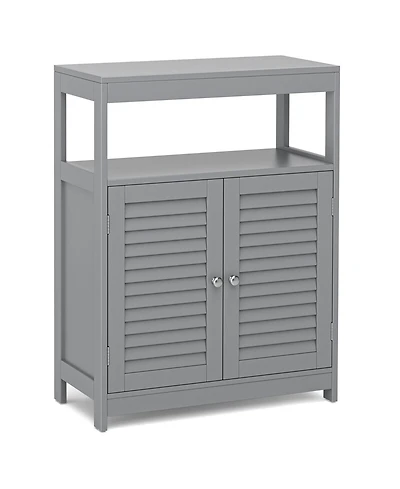 Volenca Bathroom Floor Cabinet with Double Shutter Doors, 31-in H