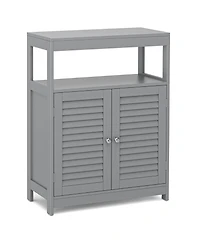 Volenca Bathroom Floor Cabinet with Double Shutter Doors, 31-in H