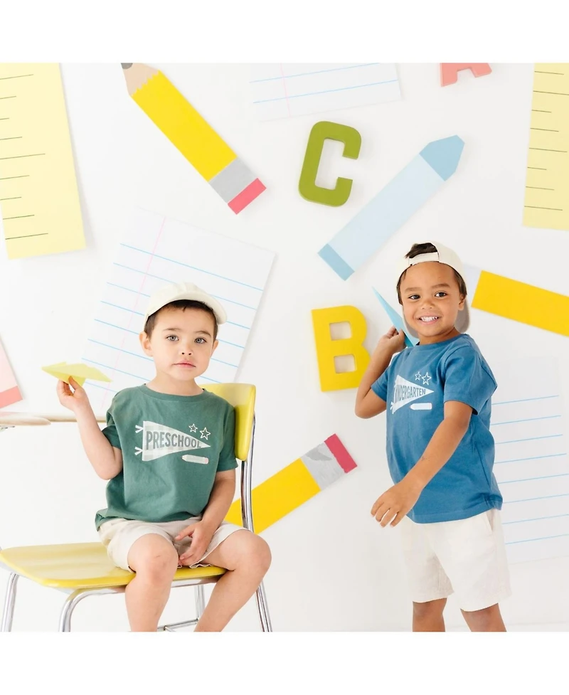 Sweet Wink Toddler Boys Preschool Pennant Short Sleeve T-Shirt