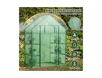 Slickblue Portable 4 Tier Walk-in Plant Greenhouse with 8 Shelves