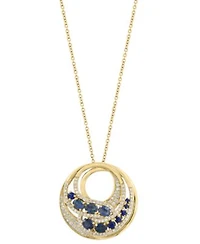 Effy Collection Diamond Gemstone Pendant Necklace Ring In 14k Yellow Gold