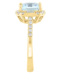 Effy Collection Aquamarine (2 ct. t.w.) & Diamond (1/3 ct. t.w.) Ring in 14k Yellow Gold