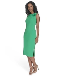 Calvin Klein Women's Asymmetric-Neck Sleeveless Sheath Dress